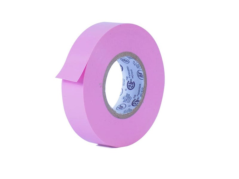 MAT Tape شريط كهربائي احترافي من MAT باللون الوردي - 3/4 بوصة × 66 قدم - مقاوم للماء، مقاوم للاشتعال، ولاصق قوي قائم على المطاط للاستخدام حتى 600 فولت و176 فهرنهايت - Image 1